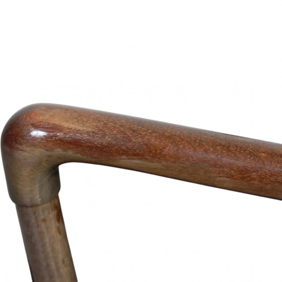 Ole Wanscher Colonial stol af mahogni og sort læder