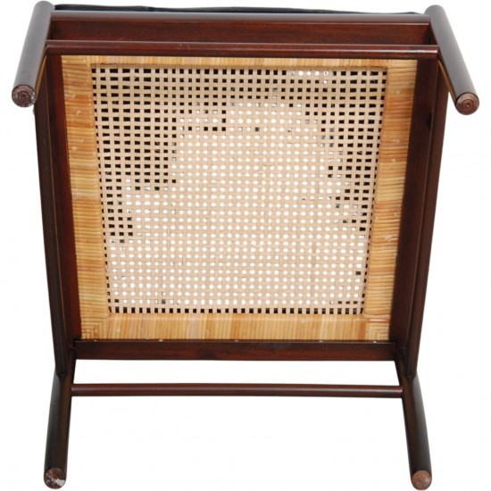 Ole Wanscher Colonial stol af mahogni og sort læder