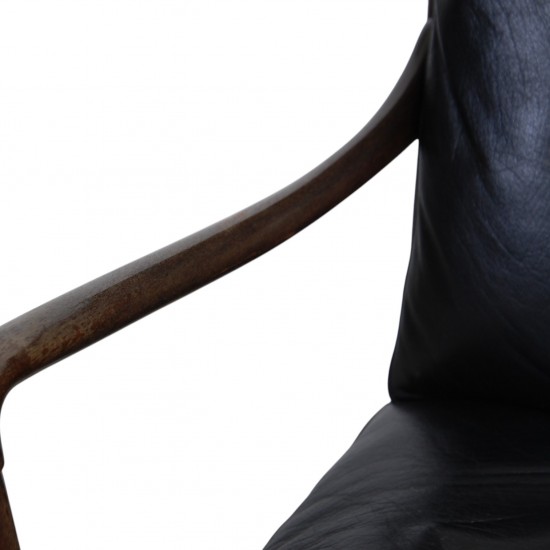 Ole Wanscher Colonial stol af mahogni og sort læder