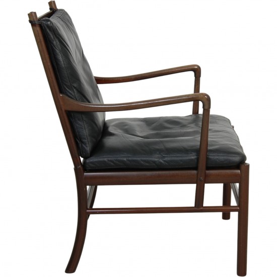 Ole Wanscher Colonial stol af mahogni og sort læder