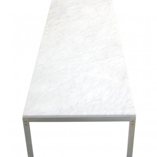 Poul Kjærholm PK63 sofabord af hvid marmor 1993