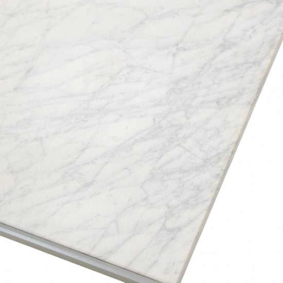 Poul Kjærholm PK63 sofabord af hvid marmor 1993