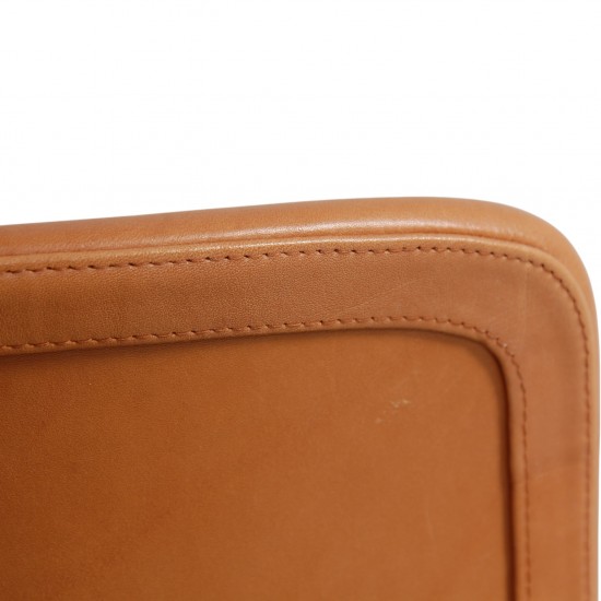 Sæt af 6 Poul Kjærholm PK9 stole i valnød Grace læder 2016