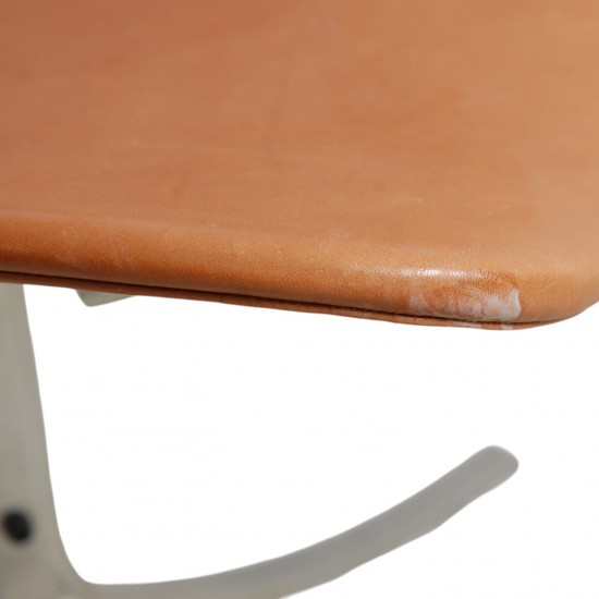 Sæt af 6 Poul Kjærholm PK9 stole i valnød Grace læder 2016