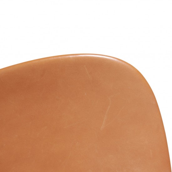 Sæt af 6 Poul Kjærholm PK9 stole i valnød Grace læder 2016