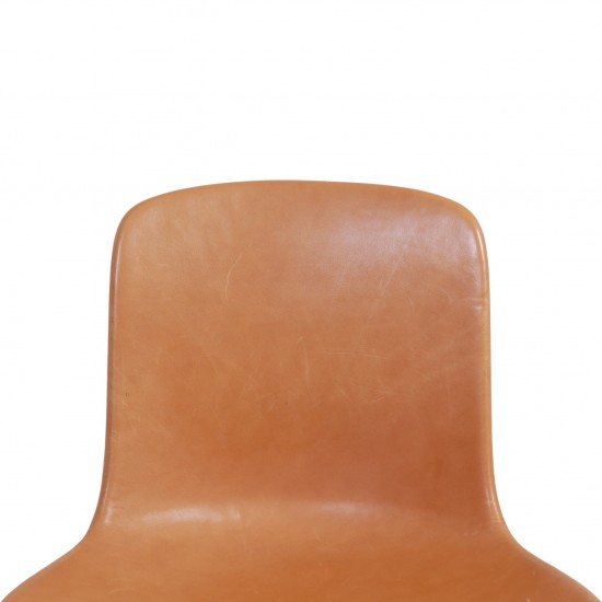 Sæt af 6 Poul Kjærholm PK9 stole i valnød Grace læder 2016