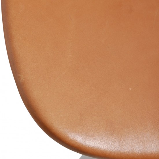 Sæt af 6 Poul Kjærholm PK9 stole i valnød Grace læder 2016