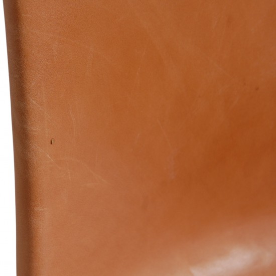 Sæt af 6 Poul Kjærholm PK9 stole i valnød Grace læder 2016