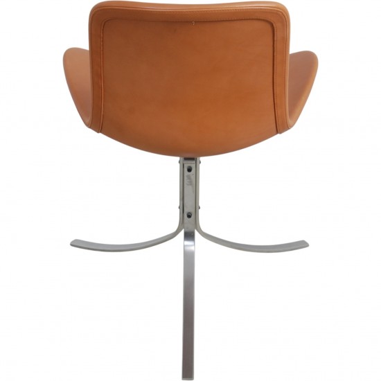 Sæt af 6 Poul Kjærholm PK9 stole i valnød Grace læder 2016