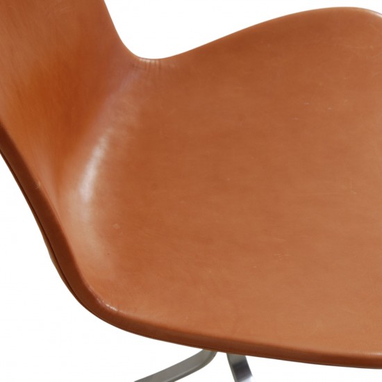 Sæt af 6 Poul Kjærholm PK9 stole i valnød Grace læder 2016