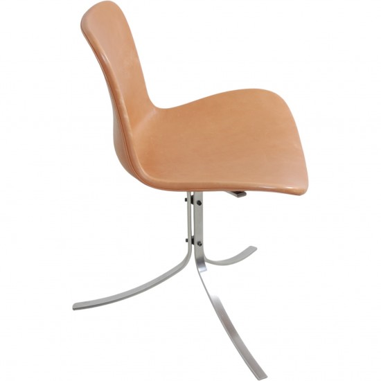 Sæt af 6 Poul Kjærholm PK9 stole i valnød Grace læder 2016