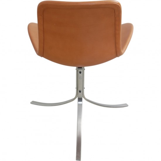 Sæt af 6 Poul Kjærholm PK9 stole i valnød Grace læder 2016