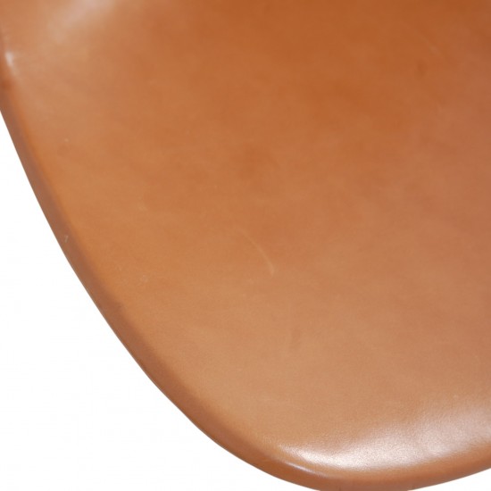 Sæt af 6 Poul Kjærholm PK9 stole i valnød Grace læder 2016