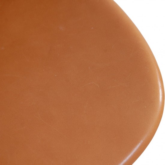 Sæt af 6 Poul Kjærholm PK9 stole i valnød Grace læder 2016