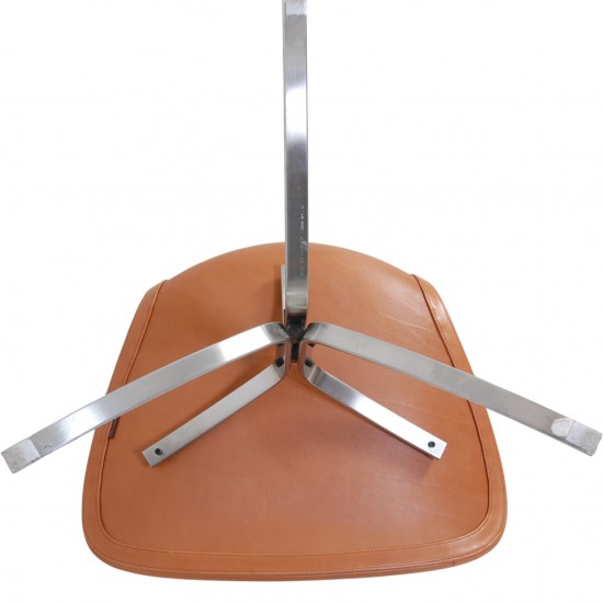 Sæt af 6 Poul Kjærholm PK9 stole i valnød Grace læder 2016