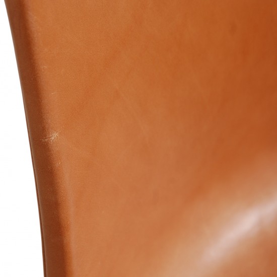 Sæt af 6 Poul Kjærholm PK9 stole i valnød Grace læder 2016