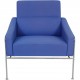 Arne Jacobsen 3301 loungestol i blåt stof 1997