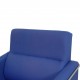 Arne Jacobsen 3301 loungestol i blåt stof 1997