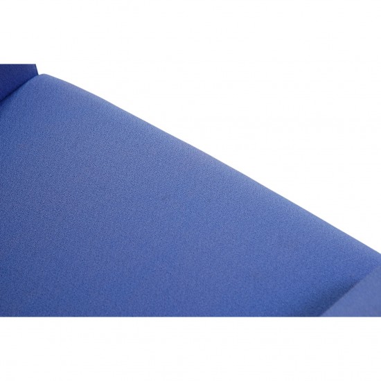 Arne Jacobsen 3301 loungestol i blåt stof 1997