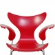Arne Jacobsen rød 3208 Lilje stol 2007