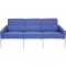 Arne Jacobsen 3303 3-personers sofa i blåt stof 1997