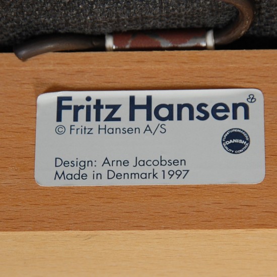 Arne Jacobsen 3303 3-personers sofa i blåt stof 1997