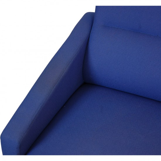 Arne Jacobsen 3303 3-personers sofa i blåt stof 1997