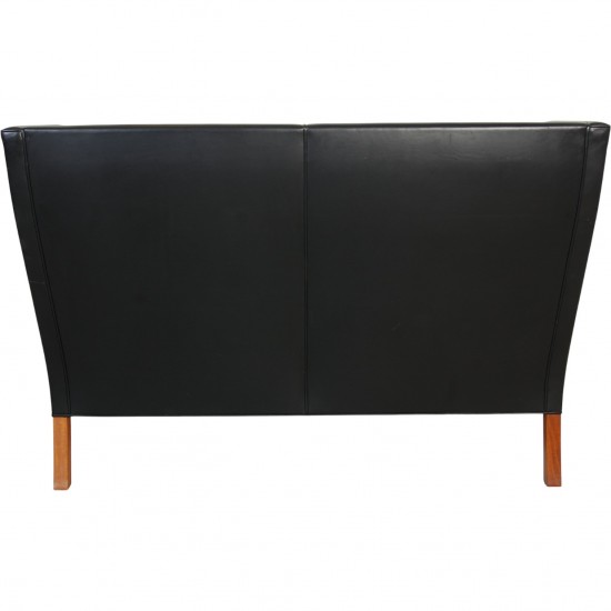 Børge Mogensen 2-personers Kupe sofa i sort læder 1980'erne