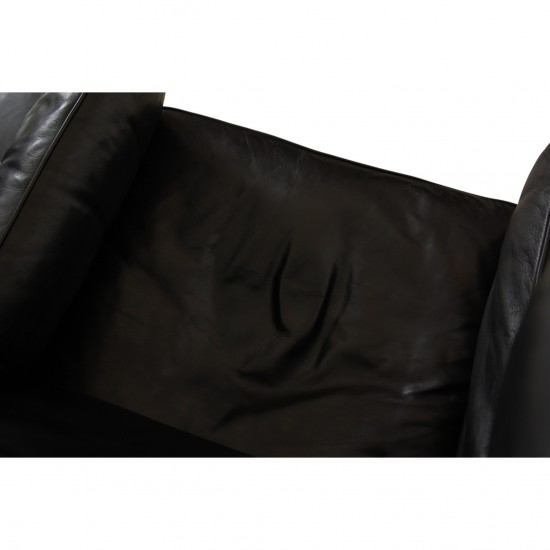 Børge Mogensen 2-personers Kupe sofa i sort læder 1980'erne