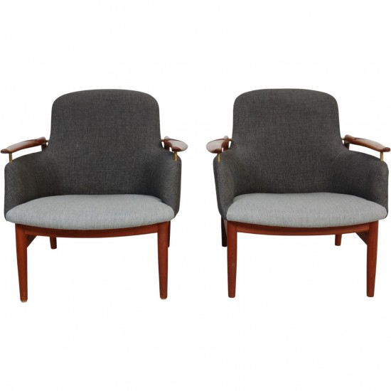 Sæt af 2 Finn Juhl NV53 stole af Niels Vodder 1950'erne