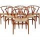 Sæt af 6 Hans Wegner Y-stole i kirsebærtræ 2000'erne