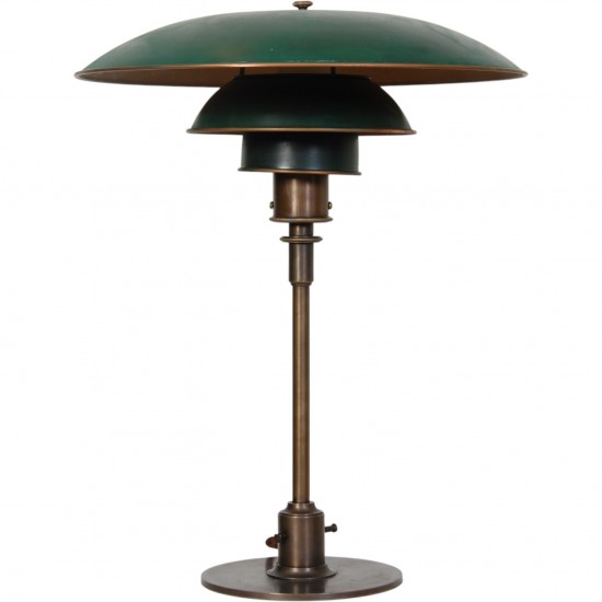 Poul Henningsen PH4/3 with green shades Patt. Appl 1920s