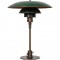 Poul Henningsen PH4/3 with green shades Patt. Appl 1920s
