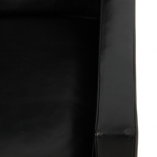 Poul Kjærholm PK31 2.personers sofa i sort Aura læder 1985