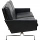 Poul Kjærholm PK31 2.personers sofa i sort Aura læder 1985