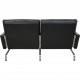 Poul Kjærholm PK31 2.personers sofa i sort Aura læder 1985