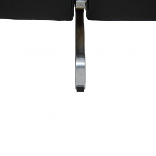 Poul Kjærholm PK31 2.personers sofa i sort Aura læder 1985