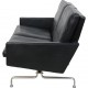 Poul Kjærholm PK31 2.personers sofa i sort Aura læder 1985
