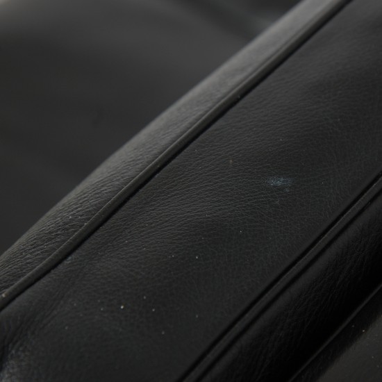 Poul Kjærholm PK31 2.personers sofa i sort Aura læder 1985