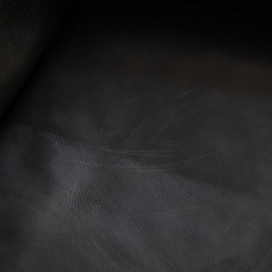 Poul Kjærholm PK31 2.personers sofa i sort Aura læder 1985