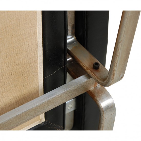 Poul Kjærholm PK31 2.personers sofa i sort Aura læder 1985