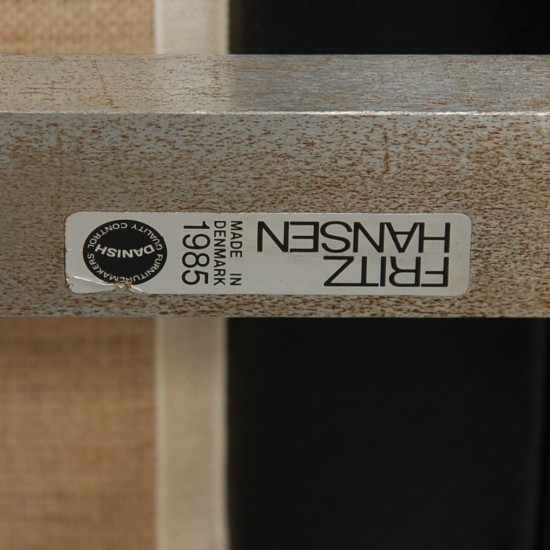 Poul Kjærholm PK31 2.personers sofa i sort Aura læder 1985