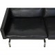 Poul Kjærholm PK31 2.personers sofa i sort Aura læder 1985