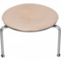 Poul Kjærholm PK33 skammel i natur læder 2017