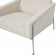 Arne Jacobsen 3301 lufthavnsstol i lyst stof