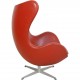 Arne Jacobsen Vintage Ægget stol i rødt læder