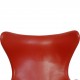 Arne Jacobsen Vintage Ægget stol i rødt læder