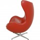 Arne Jacobsen Vintage Ægget stol i rødt læder