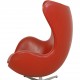 Arne Jacobsen Vintage Ægget stol i rødt læder