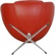 Arne Jacobsen Vintage Ægget stol i rødt læder